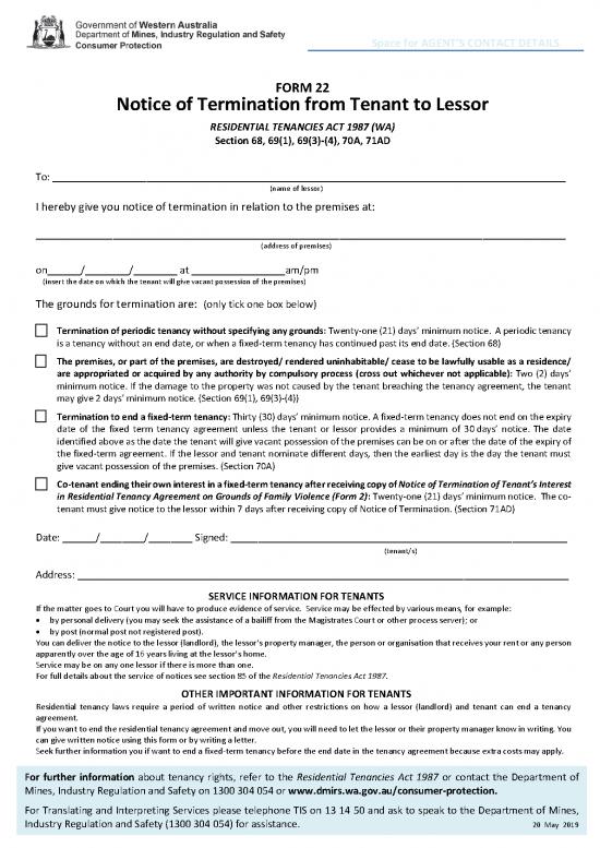 picture_Act Therapy Pdf 48511 | Notice Of Termination From Tenant To Lessor Form 22
