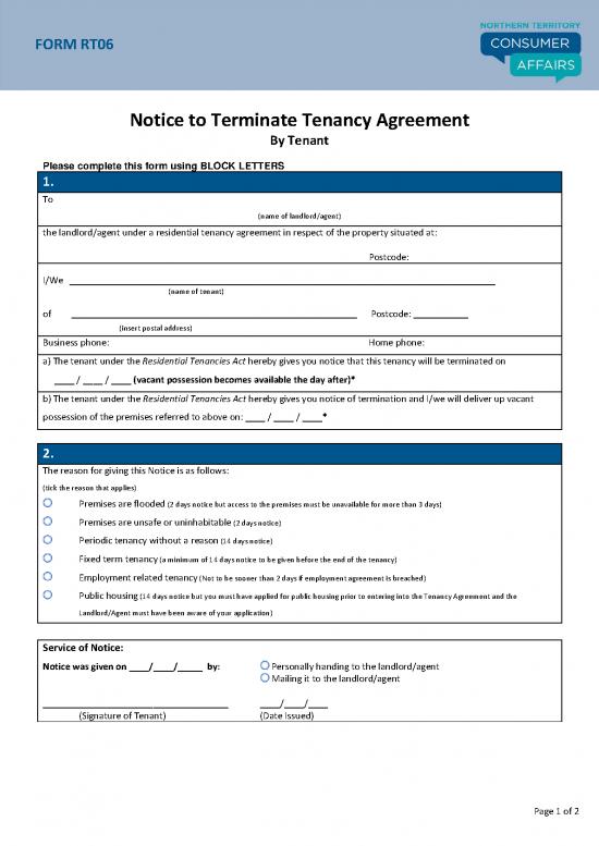 picture1_Termination Agreement Template 48019 | Notice To Terminate Tenancy Agreement