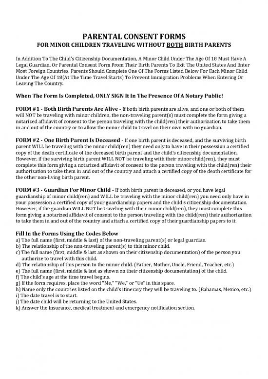 picture1_Travel Consent Form For Minor Pdf 47597 | Parental Consent Forms Pdf