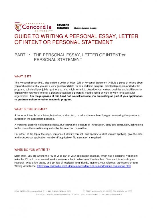 picture Scholarship Application Letter Sample Pdf 48516 | Part1 Personal Essay Letter Intent Personal Statement