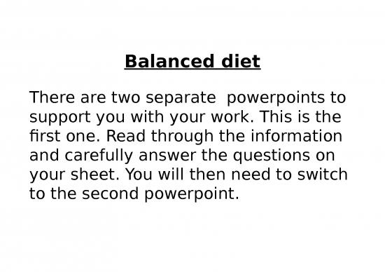 picture Ppt Healthy Diet 47096 | Ppt 1 Balanced Diet