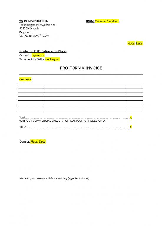 picture Invoice Template Word 47435 | Pro Forma Invoice