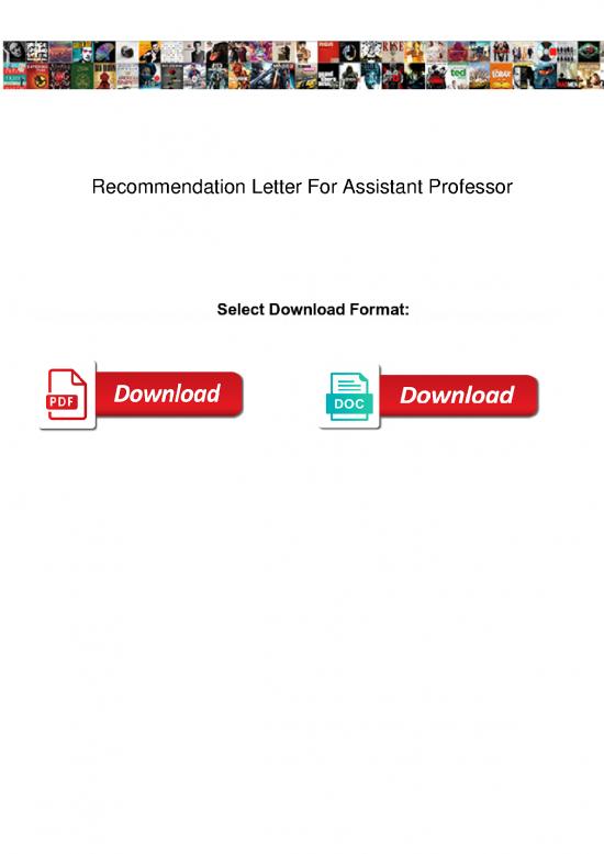 picture Letter Pdf 49195 | Recommendation Letter For Assistant Professor