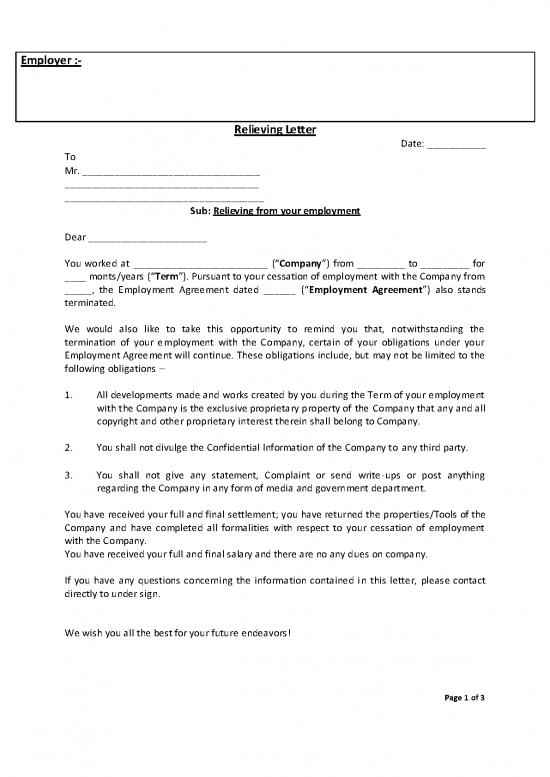 picture Letter Pdf 48377 | Relieving Letter Template And Format
