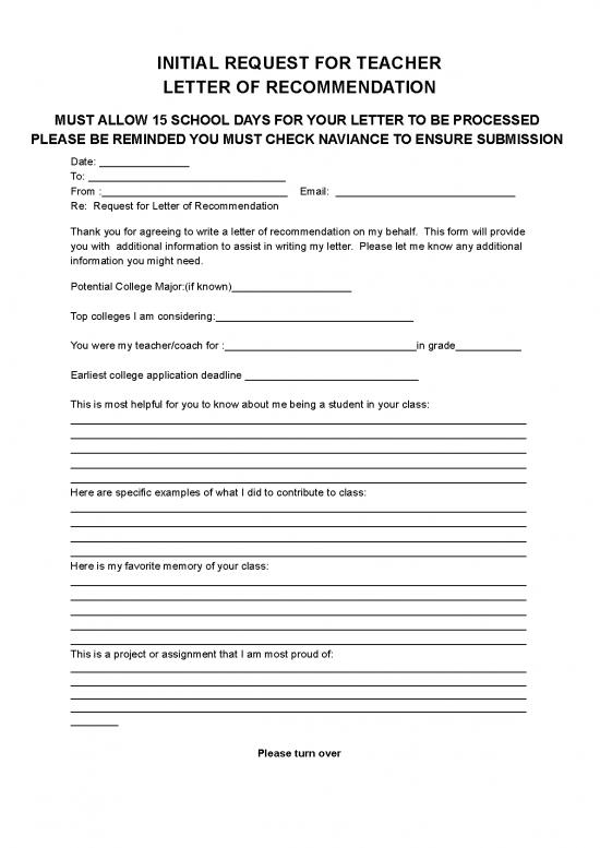 picture Letter Pdf 49021 | Request For Teacher Letter Of Recommendation   Google Docs