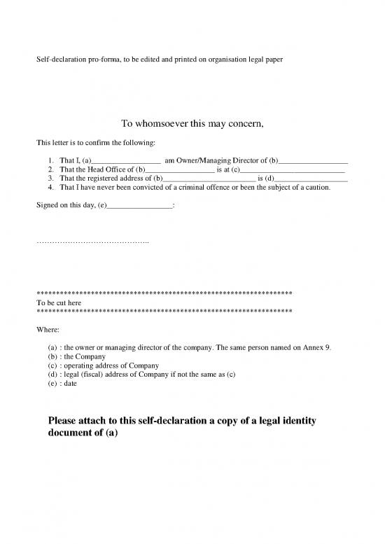 picture Letter Pdf 48901 | Rete Satellitare Self Declaration