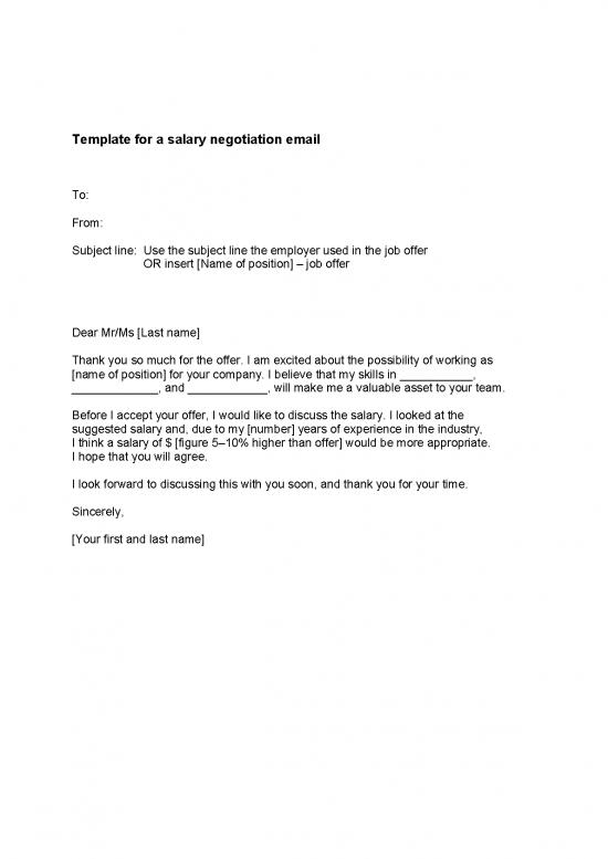 picture1_Salary Negotiation Email Sample Pdf 48291 | Salary Negotiation Email Template