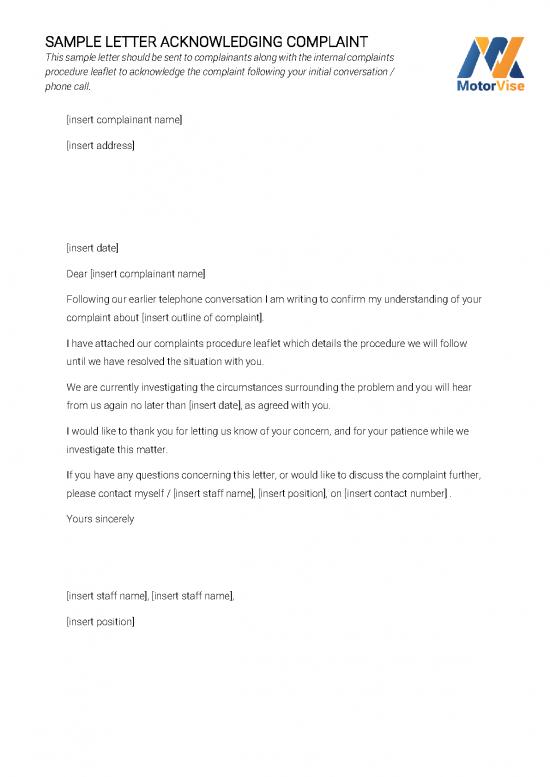 picture1_Letter Pdf 48913 | Sample Letter Acknowledging Complaint