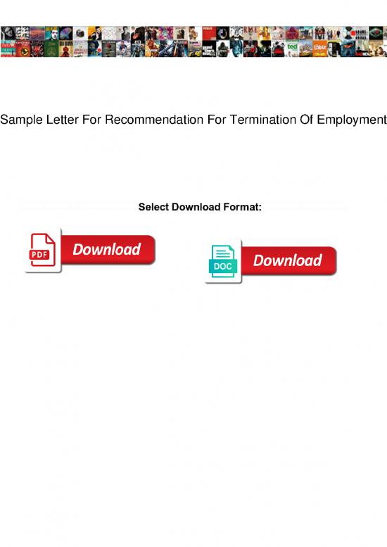 picture Letter Pdf 48958 | Sample Letter For Recommendation For Termination Of Employment