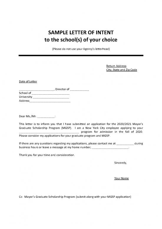 picture Letter Pdf 49323 | Sample Letter Of Intent   2020