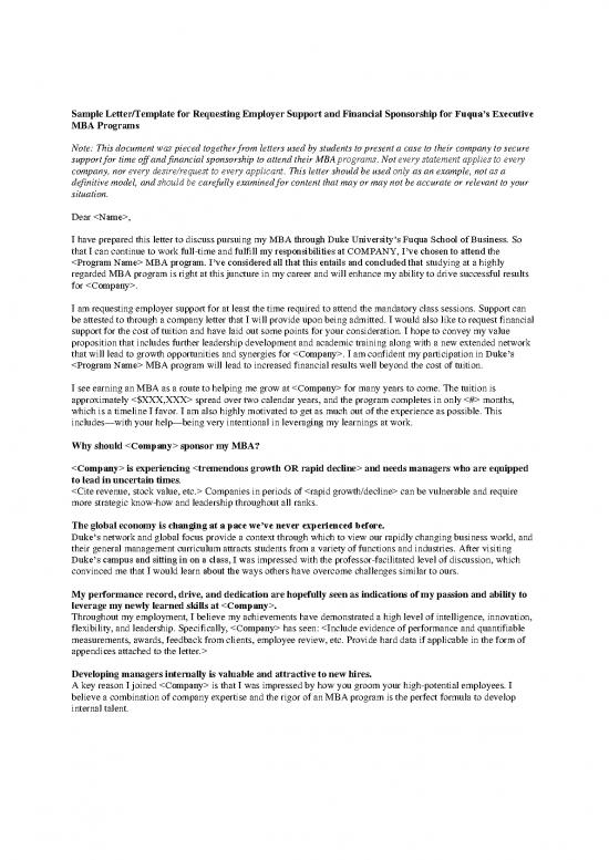 picture1_Letter Pdf 48639 | Sample Letter Requesting Employer Support