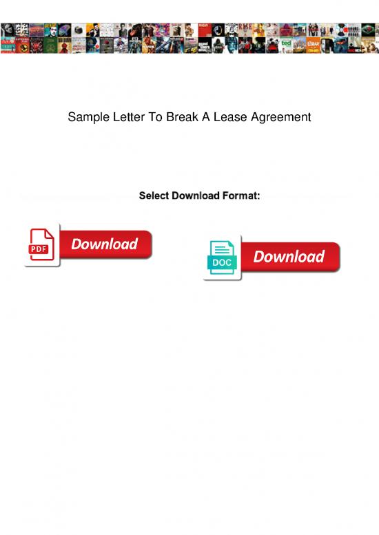 picture Letter Pdf 48293 | Sample Letter To Break A Lease Agreement