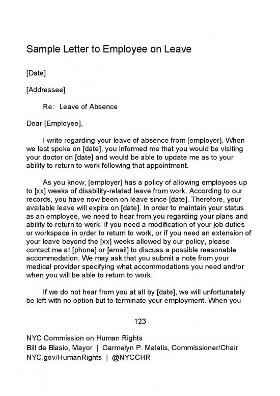 picture1_Letter Pdf 49119 | Sample Letter To Employee On Leave