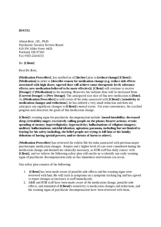 picture1_Sample Med Change Safety Plan Letter