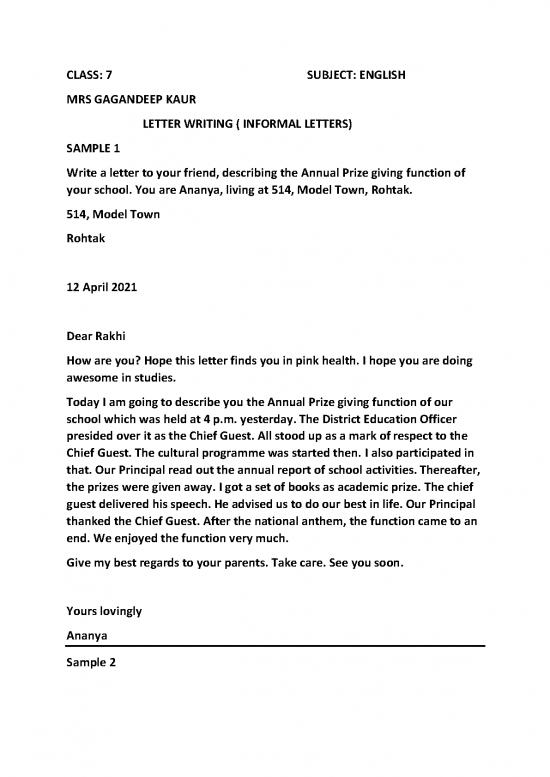 picture1_Letter Pdf 48671 | Sample Of Informal Letters