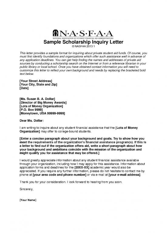 picture1_Letter Pdf 47767 | Sample Scholarship Inquiry Letter