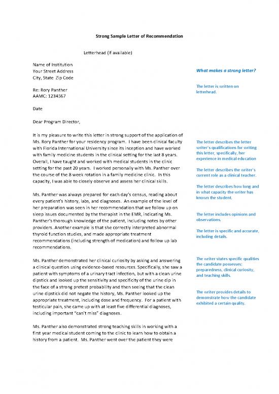 picture Letter Pdf 47975 | Sample Strong Letter Of Recommendation 03 08 2018