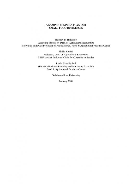 picture Economics Pdf 49274 | Samplefoodbusinessplanoklahomastate