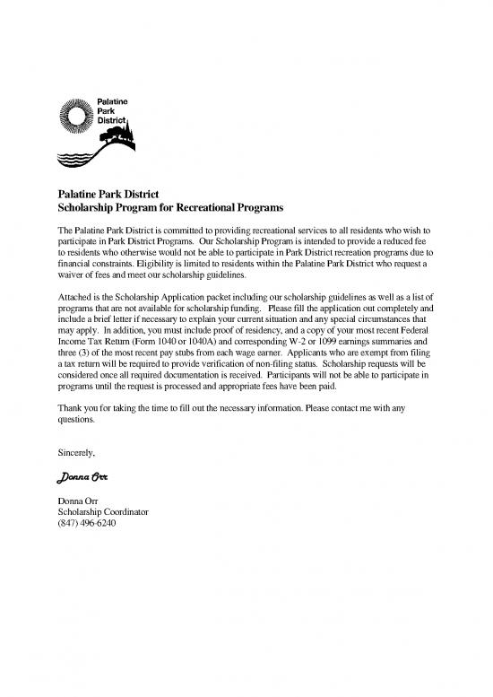 picture Scholarship Application Letter Sample Pdf 49003 | Scholarship Letter And Forms Packet
