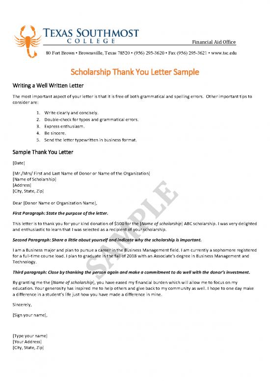 picture1_Letter Pdf 49214 | Scholarship Thank You Letter Sample