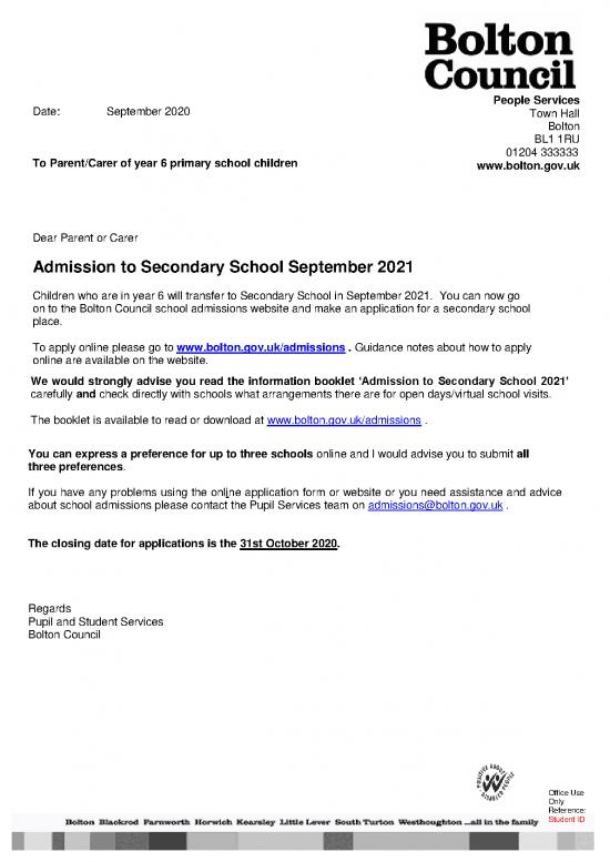 picture_Application Format Pdf 48834 | Secondary Admissions Letter For Parents 2021