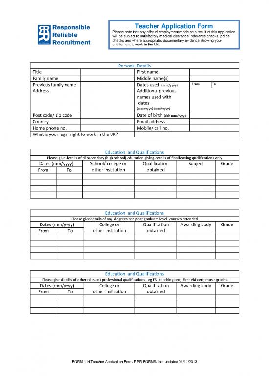 picture Application Format Pdf 48129 | Teacherapplicationform