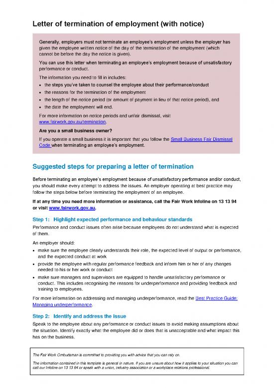 picture Letter Pdf 48602 | Termination Of Employment Letter Template