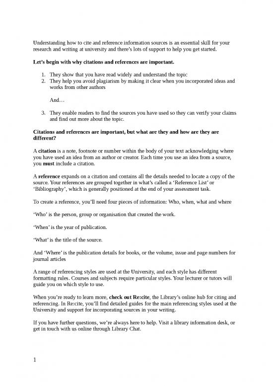 picture1_Understanding How To Cite And Reference Information Sources Is An Essential Skill For Your Research And Writing At University And There