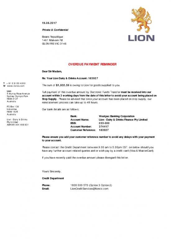 picture_Letter Pdf 47547 | Urgent Lion Stop Supply Warning 183927beans Repu