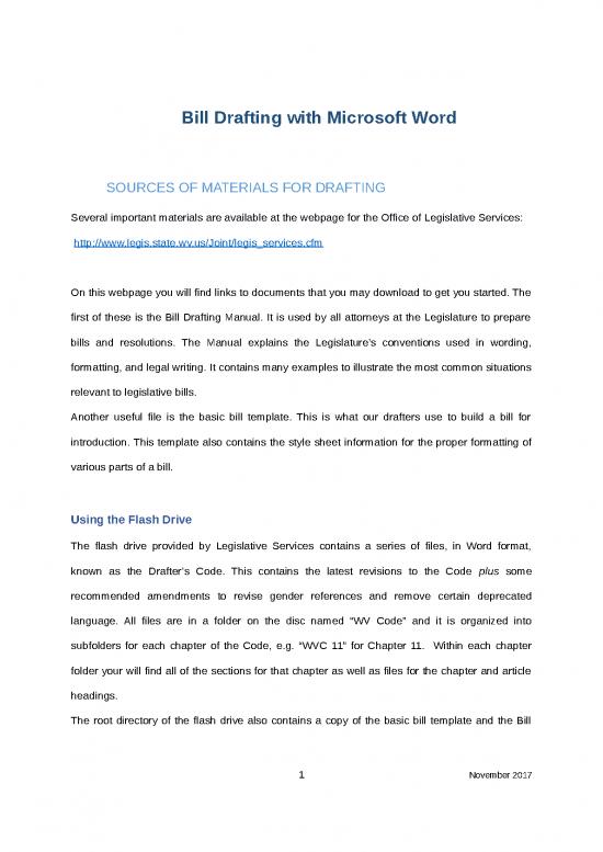 picture1_Using Microsoft Word To Prepare Draft Bills