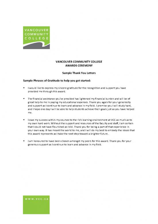 picture1_The Environment Pdf 49286 | Vcc Sample Thank You Letters