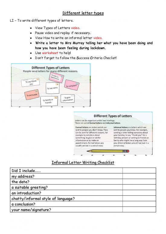 picture Letter Pdf 49134 | Writing An Informal Letter