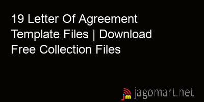 picture 19 Letter Of Agreement Template Files | Download Free Collection Files