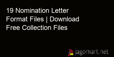 picture 19 Nomination Letter Format Files | Download Free Collection Files