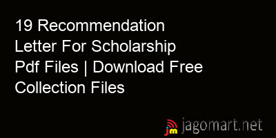 picture 19 Recommendation Letter For Scholarship Pdf Files | Download Free Collection Files