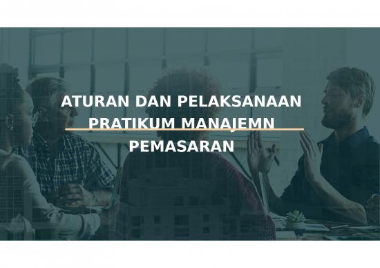 picture Powerpoint Manajemen Pemasaran 51769 | 01 Pertemuan Ke 1 Aturan Dan Pelaksanaan Pra Manajemen Pemasaran