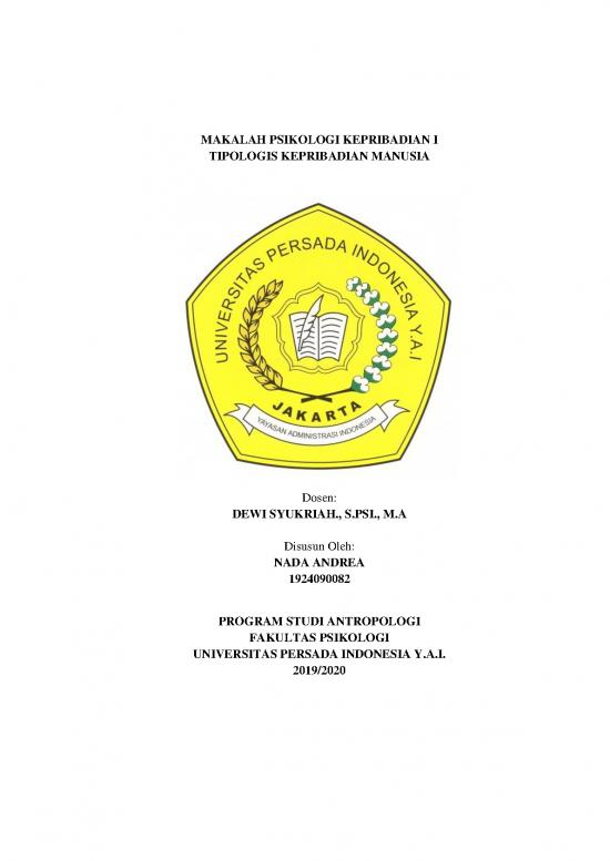 picture Psikologi Pdf 51347 | 03makalah Psikologi Kepribadian I