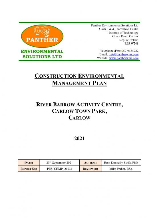 picture Environmental Management Plan Sample 49522 | 16 Appendix G Construction Environmental Management Plan