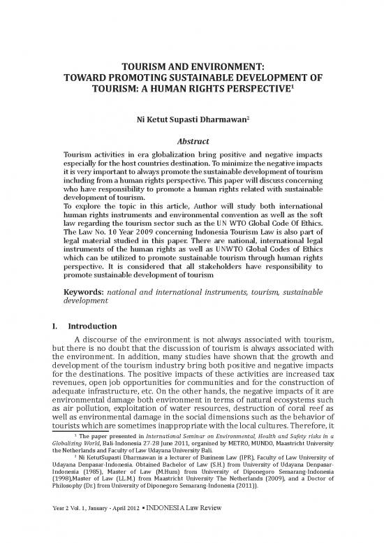 picture1_The Environment Pdf 49900 | 26871 En Tourism And Environment Toward Promoting Sustainable Development Of Tourism A Hu