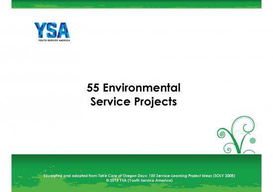 picture Research Pdf 50270 | 55 Environmental Service Projects