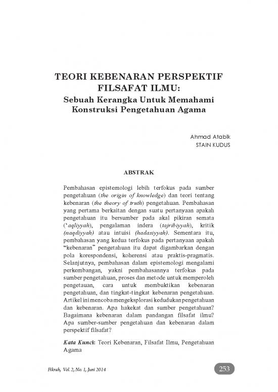 picture Filsafat Ilmu Pdf 51383 | 62067 Id Teori Kebenaran Perspektif Filsafat Ilmu