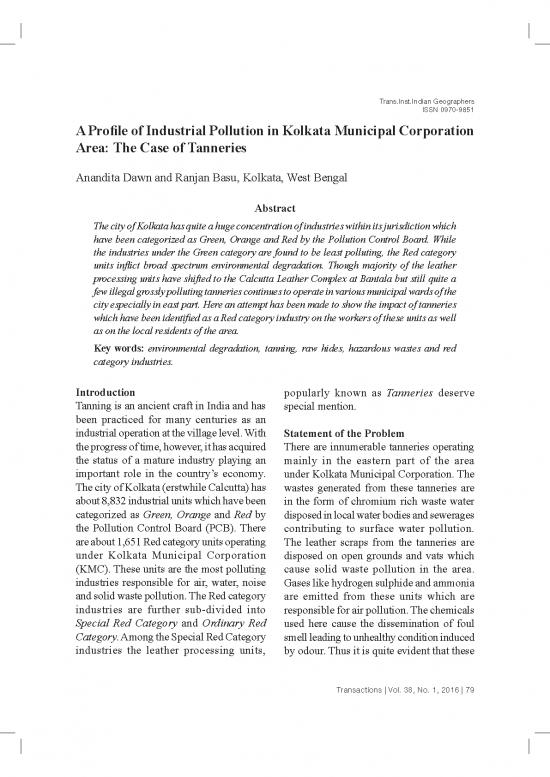 picture1_Environmental Pollution Pdf 49792 | 8 A Profile Of Industrial Pollution In Kolkata Municipal Corporation