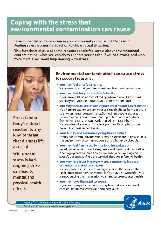 picture1_Environmental Health Pdf 50403 | Atsdr Stress Fact Sheet