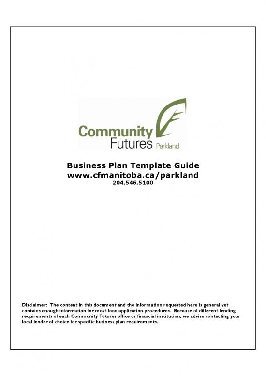 picture1_Therapeutic Community Pdf 51069 | Cf Parkland Business Plan Template Guide 0