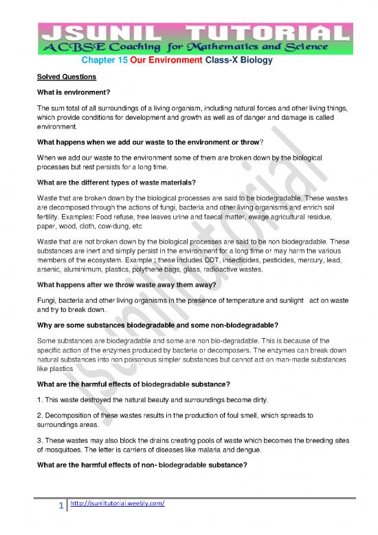 picture1_The Environment Pdf 49826 | Chapter 15 Our Environment Solved Questions