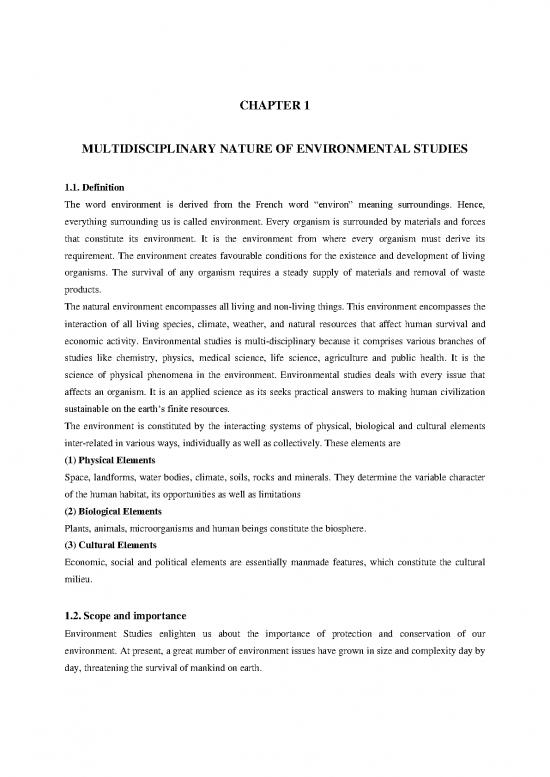 picture The Environment Pdf 50226 | Chapter 1 7 Multidisciplinary Nature Of Environmental Studies