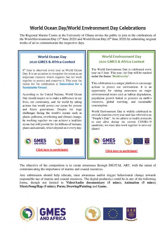 picture The Environment Pdf 49759 | Competition World Days Celebrations English