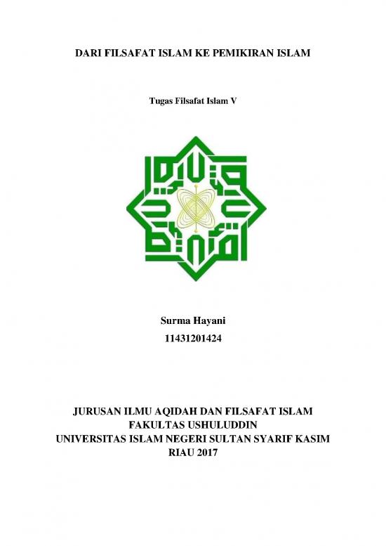 picture_Filsafat Ilmu Pdf 51486 | Dari Filsafat Islam Ke Pemikiran Islam