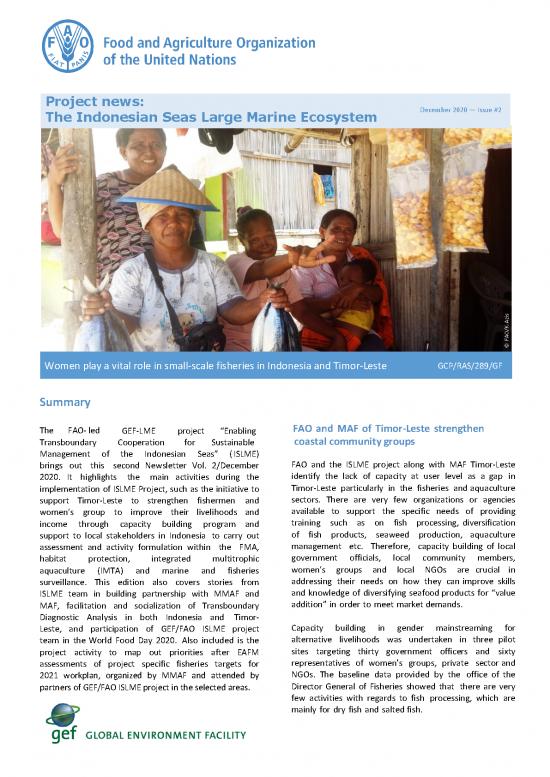 picture Project On Ecosystem Pdf 49832 | December 2020 Project News The Indonesian Seas Large Marine Ecosystem