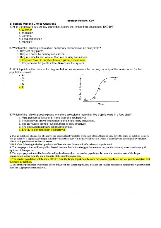 picture1_The Environment Pdf 49820 | Ecology Review Key